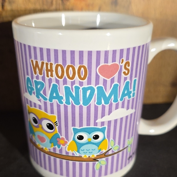 Purple Grandma's Mug with Owls - Picture 4 of 6